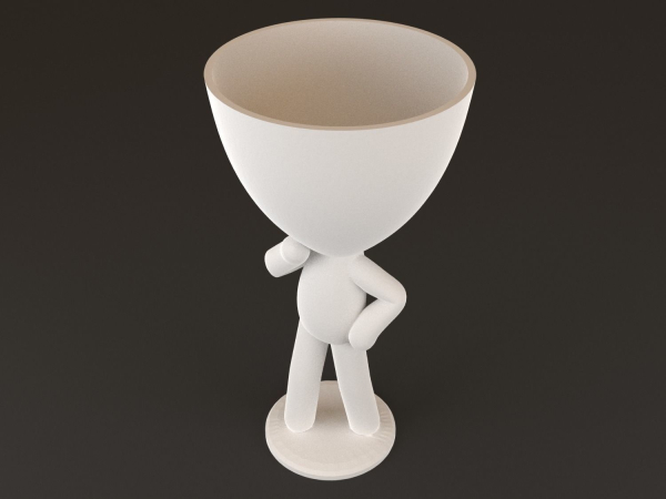 20 Pot plant with little person style 3D printable models