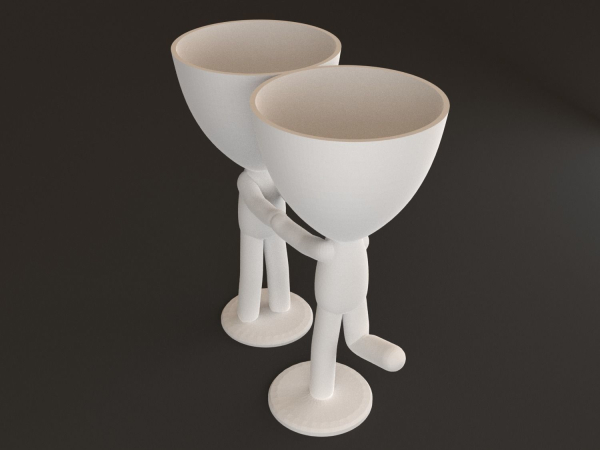20 Pot plant with little person style 3D printable models