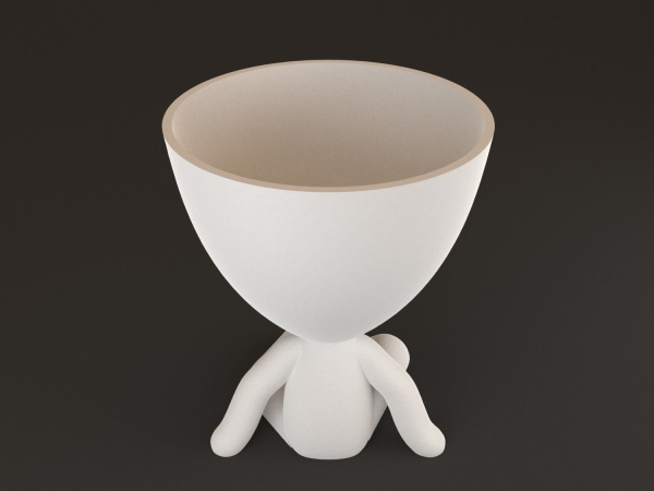20 Pot plant with little person style 3D printable models