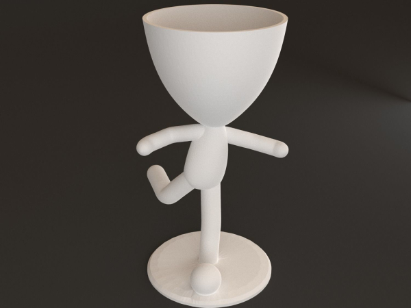 20 Pot plant with little person style 3D printable models