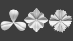 25 Decorative and heraldic flower heads IMM brush set for Zbrush