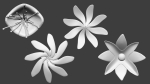 25 Decorative and heraldic flower heads IMM brush set for Zbrush