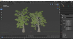 2diffrent tree Sassafras 2 trees Models in the scene