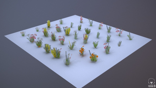 33 Plant Collection Game Ready Low Poly