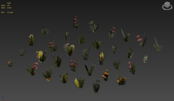 33 Plant Collection Game Ready Low Poly