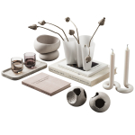 370 decorative set 038 cracked spheres and dried poppy seeds
