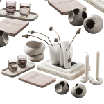 370 decorative set 038 cracked spheres and dried poppy seeds