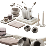 370 decorative set 038 cracked spheres and dried poppy seeds
