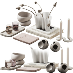 370 decorative set 038 cracked spheres and dried poppy seeds