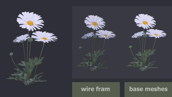 3D GARDEN FLOWER PACK-GAME READY