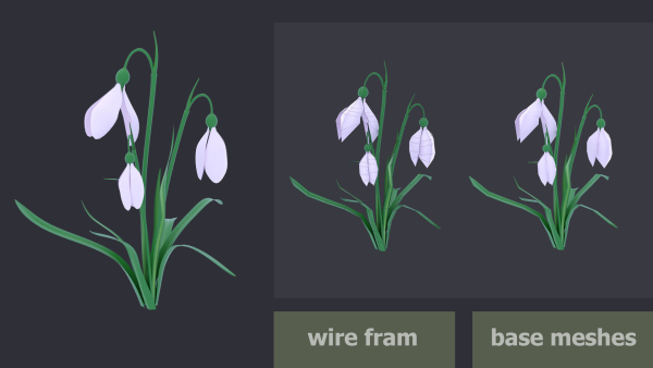 3D GARDEN FLOWER PACK-GAME READY