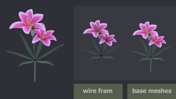 3D GARDEN FLOWER PACK-GAME READY