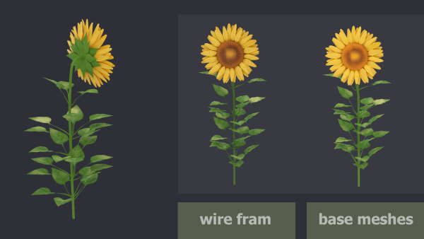 3D GARDEN FLOWER PACK-GAME READY