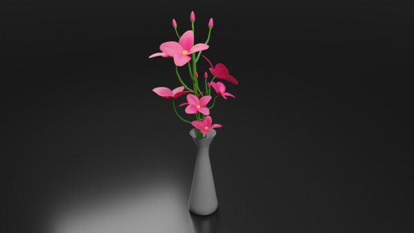 3D Flowers in vase