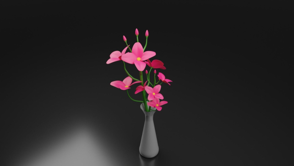3D Flowers in vase