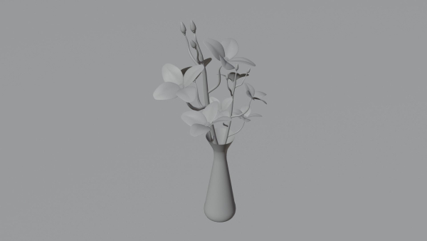 3D Flowers in vase