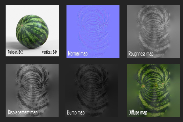 3D Fruit Models  Photoscan