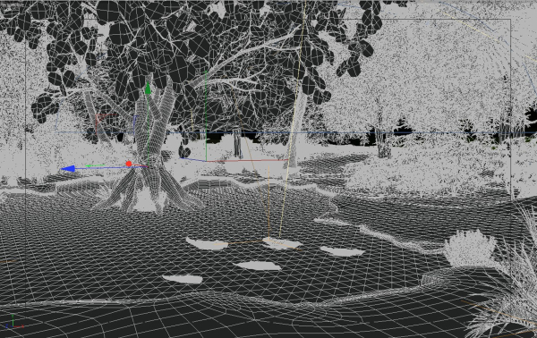 3D High Detailed Forest Lake Scene - Model