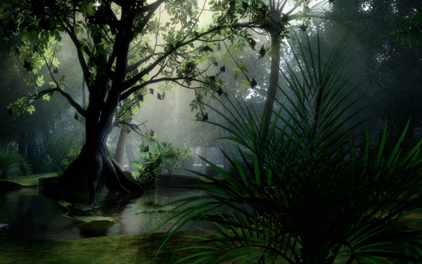 3D High Detailed Forest Lake Scene - Model