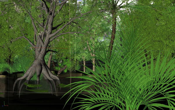 3D High Detailed Forest Lake Scene - Model