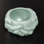 3D model Cupping Hands Pot planter with drainage