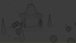 3d model of a residential modern house