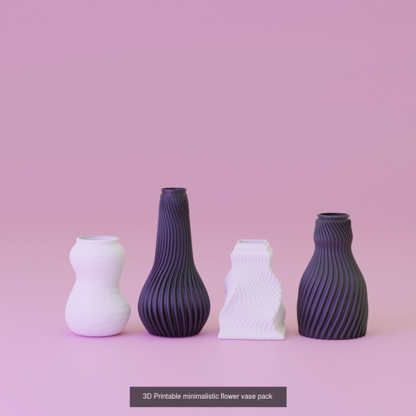 3d printable flower vases pack
