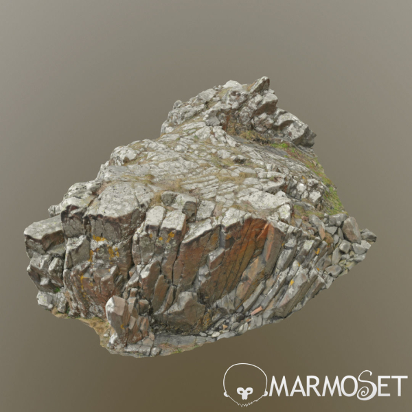 3d scanned rock cliff K2