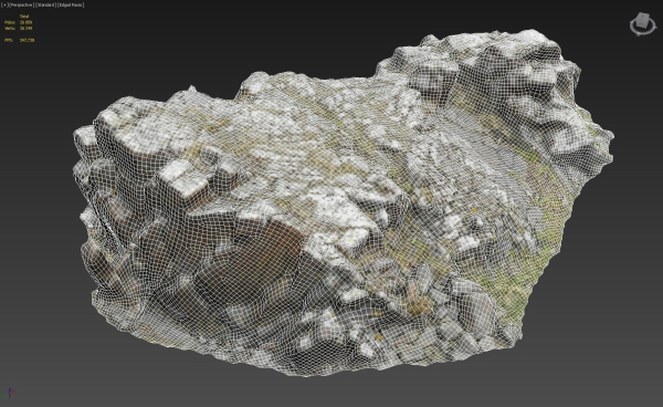 3d scanned rock cliff K2