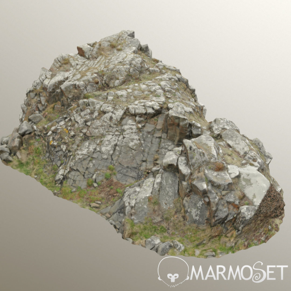 3d scanned rock cliff K2
