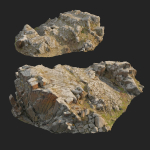 3d scanned rock cliff K2