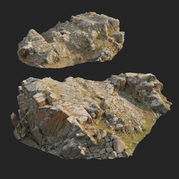 3d scanned rock cliff K2