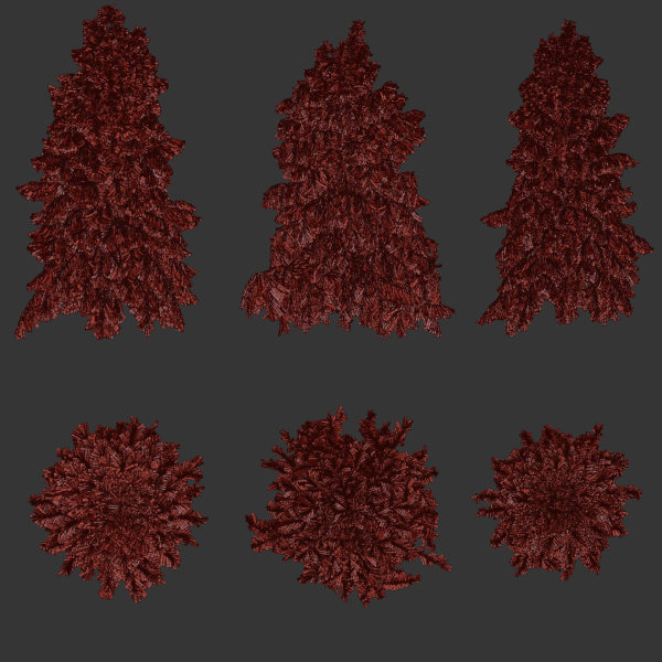 3D Spruce Tree Models for Blender