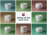 3D STL File Planter Pack - 8 STL files