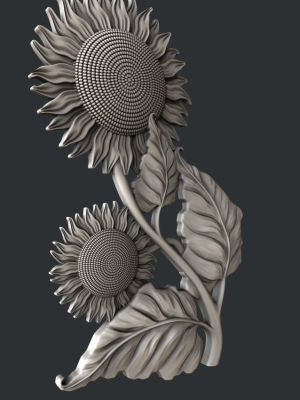 3d-stl-models-for-cnc-router-sunflower-3d-model-stl