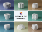 3D STL Pot Vase Pack - 8 STL files