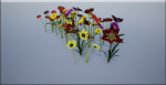 4K Lowpoly Flower Plants Collection