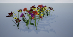 4K Lowpoly Flower Plants Collection
