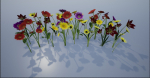 4K Lowpoly Flower Plants Collection