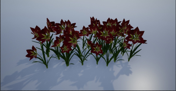 4K Lowpoly Flower Plants Collection