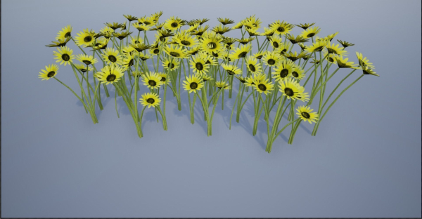 4K Lowpoly Flower Plants Collection
