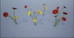 4K Lowpoly Flower Plants Collection