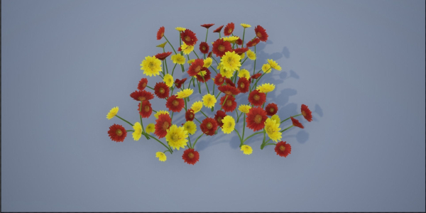 4K Lowpoly Flower Plants Collection