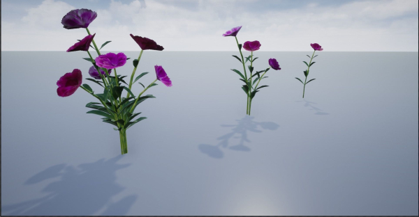 4K Lowpoly Flower Plants Collection