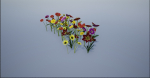 4K Lowpoly Flower Plants Collection