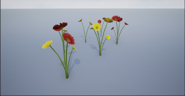 4K Red-Yellow Mixed Flower Plants