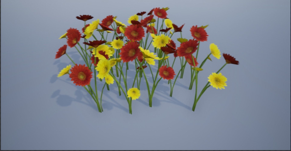 4K Red-Yellow Mixed Flower Plants
