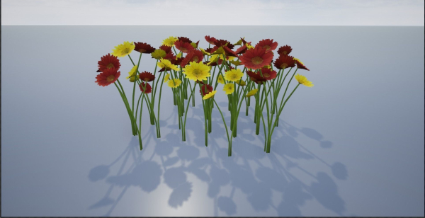 4K Red-Yellow Mixed Flower Plants