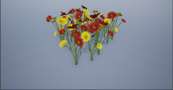 4K Red-Yellow Mixed Flower Plants