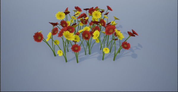 4K Red-Yellow Mixed Flower Plants